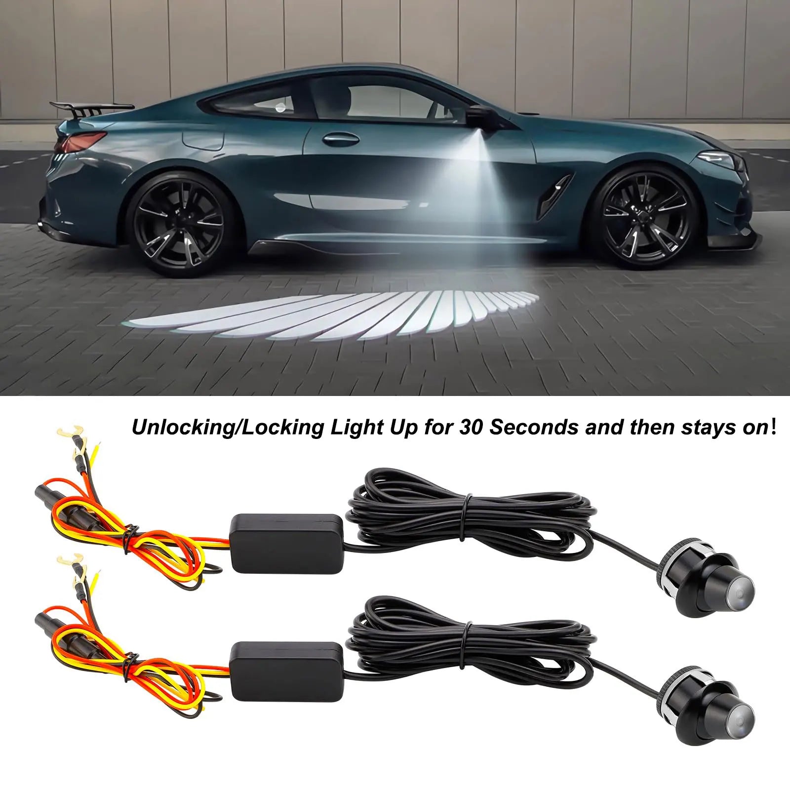 LuxRide™ Angel Wings Car Projector Lights LED Door Side