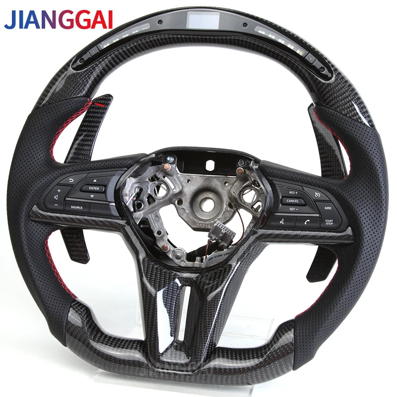 LuxRide™ LED Carbon Fiber Steering Wheel For Nissan GTR R35 2017-2024 Steering Wheel Upgraded Customized 2009-2016 Car Accessories