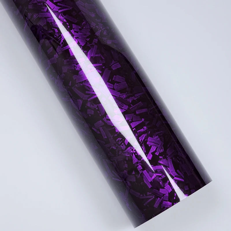 LuxRide™ High Glossy Purple Red Crystal Forged Carbon Fiber Wrapping Vinyl Film