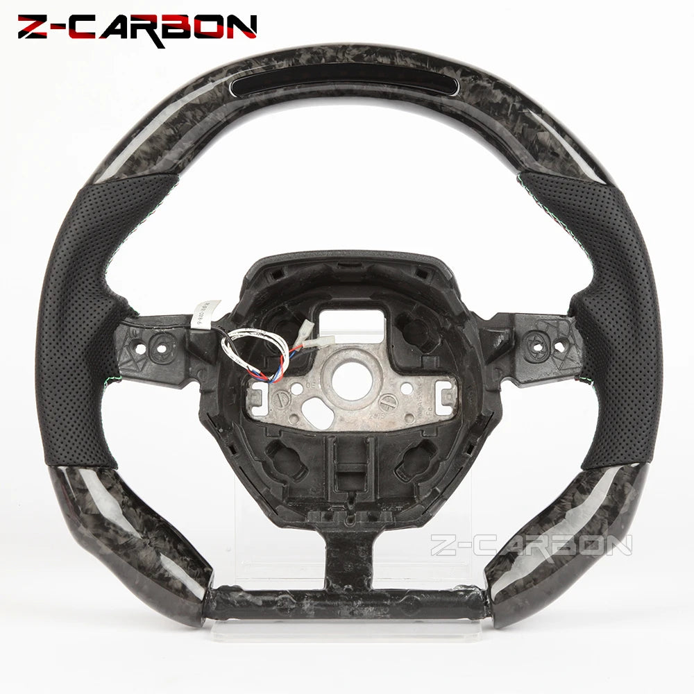 LuxRide™  LED Real Carbon Fiber Steering Wheel For 2016-2023 Lamborghini Huracán