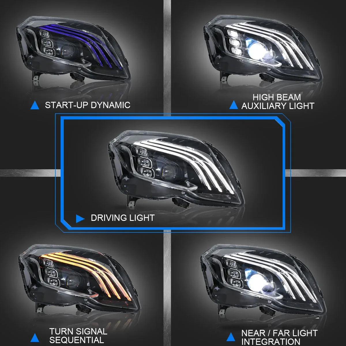 LuxRide™  Benz GLK X204 Headlights 2013-2015