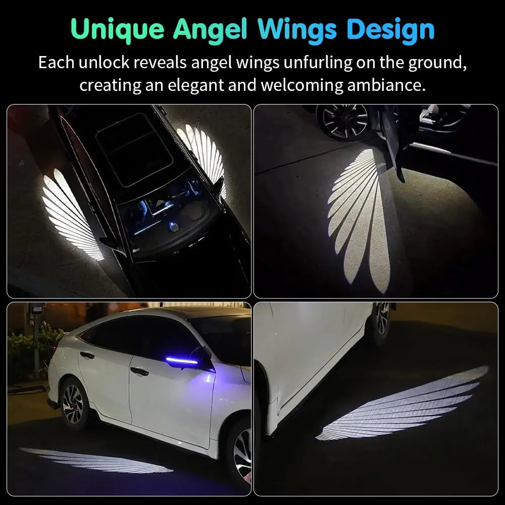 LuxRide™ Angel Wings Car Projector Lights LED Door Side