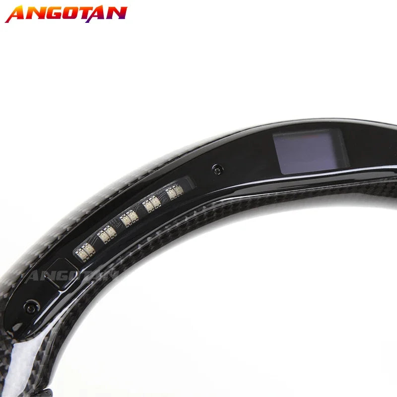 LuxRide™LED Carbon Fiber Steering Wheel For McLaren 720S 600LT 540C 12C 2017-2021 Racing Wheel With Trim Cover 720s Steering Wheel