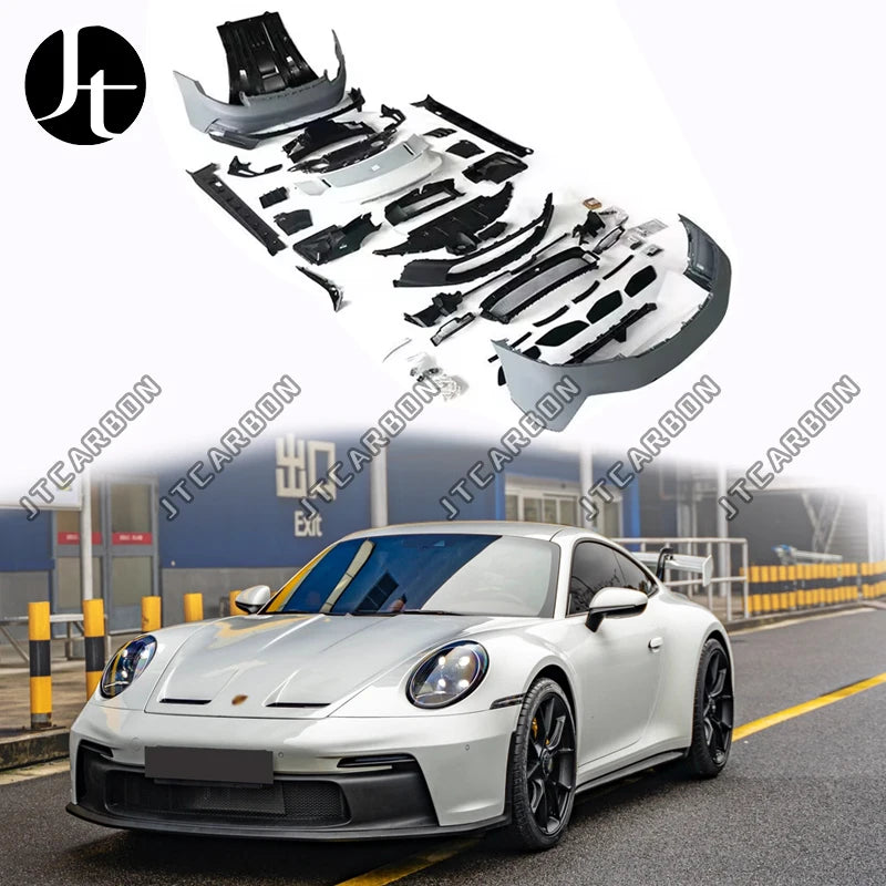 LuxRide™ Full Dry Carbon Fiber Body Kit For Porsche 911 992 Carrera 19-23 To GT3 Style