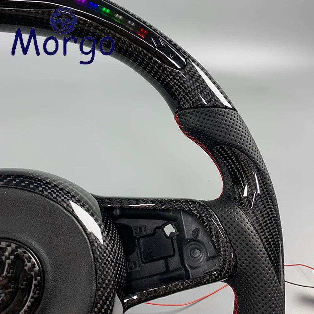 LuxRide™Volkswagen  LED Carbon Fiber Steering Wheel For Golf MK7 7.5 GTI GTR GTD