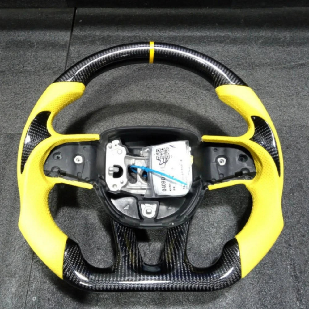 LuxRide™  Carbon Fiber Steering Wheel For Dodge Challenger Charger 2015-2024 LED Steering Wheel For Jeep Grand Cherokee SRT 14-24