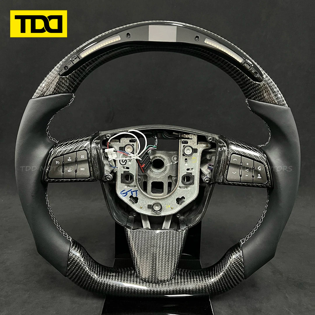 LuxRide™ LED Steering Wheel Customized  With Leather For Cadillac CTS CTS-V(2008-2012) SRX(2010-2012)