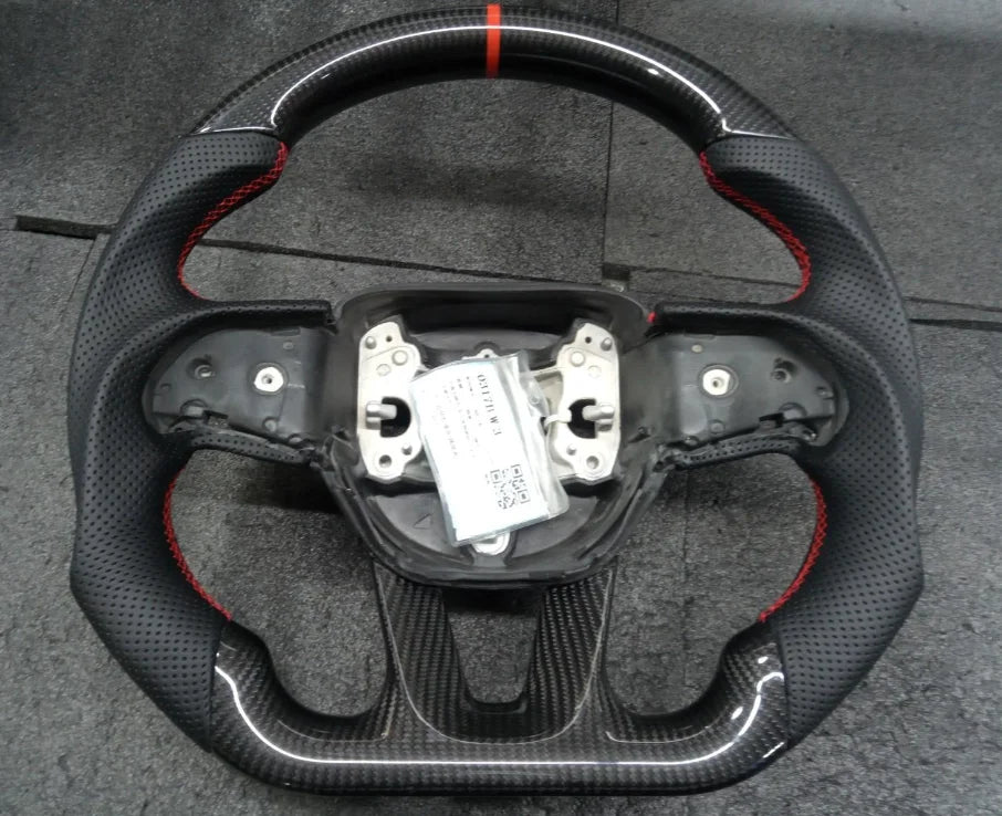 LuxRide™  Carbon Fiber Steering Wheel For Dodge Challenger Charger 2015-2024 LED Steering Wheel For Jeep Grand Cherokee SRT 14-24