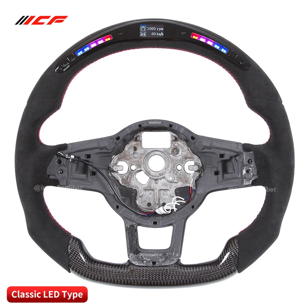 LuxRide™ Carbon Fiber galaxy  LED   Steering Wheel core with trim for Volkswagen VW Golf 7 GTI Golf R MK7 VW Polo Scirocco