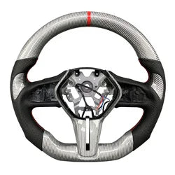 LuxRide™ Customized Forged LED Carbon Fiber Perforated Leather Steering Wheel Q60 QX55 Q50 2017 2024