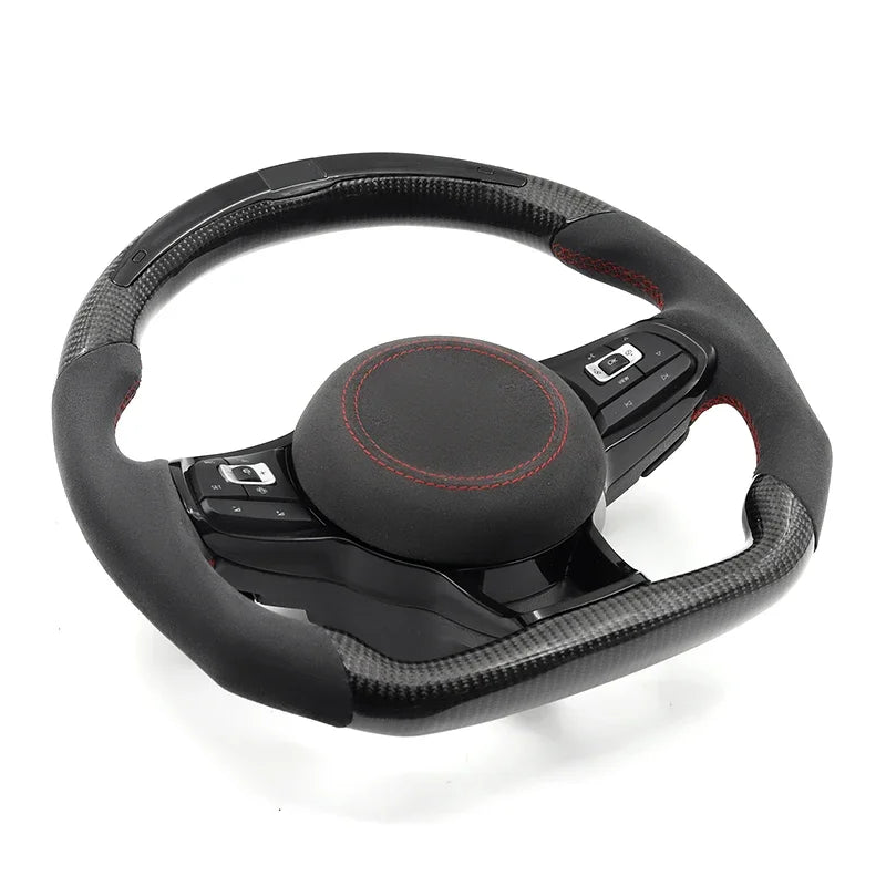 LuxRide™LED Carbon Car Steering Wheel Assembly for Volkswagen VW Golf 7 MK7 MK6 MK5 MK4 PPolo GTI Tiguan Passat Golf 7 7.5 GTI GTD GTE R