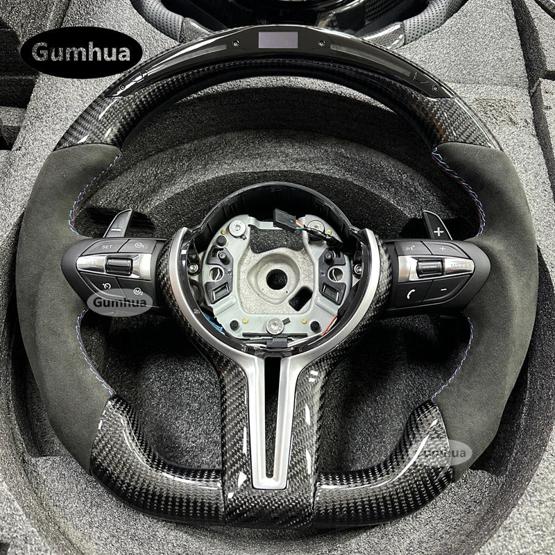LuxRide™  Alcantara LED Steering Wheel For M3 M4M5 F30 F31 F32 F35 F36 F48 F52 F01 F02 F03 F10 F11 F13 F15 F16 F20 F21