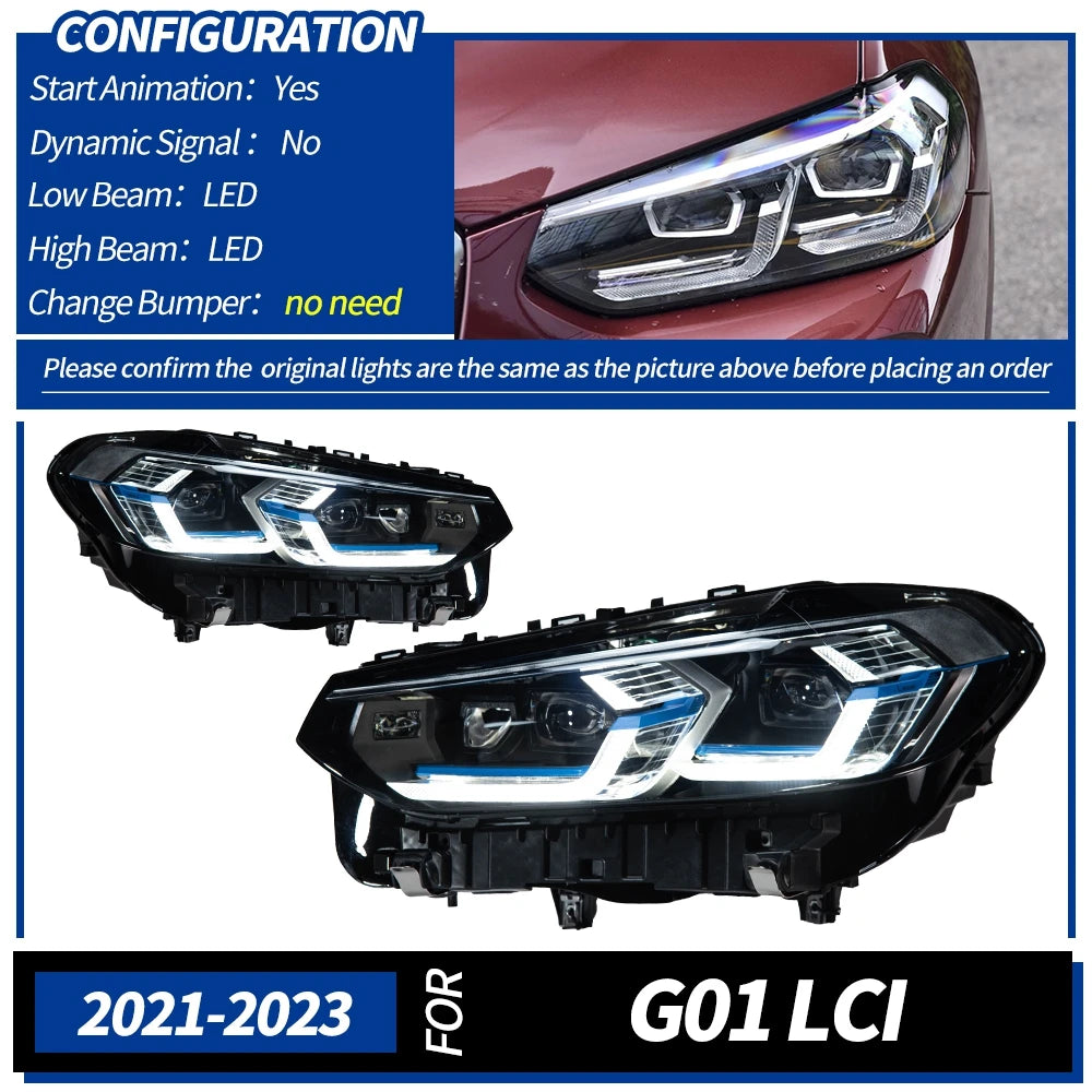LuxRide™    Headlight  For  X3 G01 G08 2018-2021 Pre-LCI