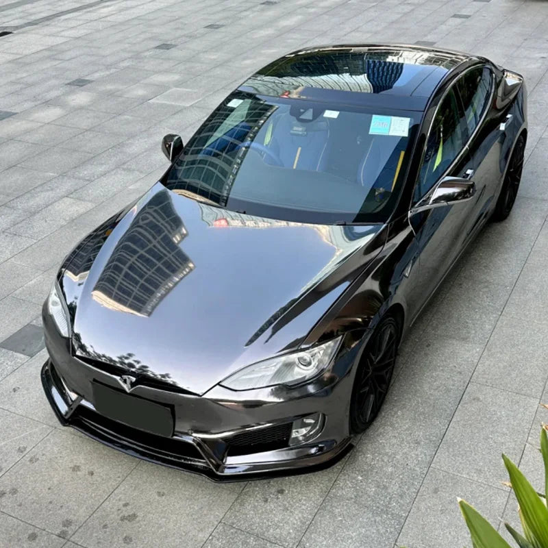 LuxRide™ Premium Black Mirror Chrome Vinyl Wrap Self Adhesive Decal Film Air Release