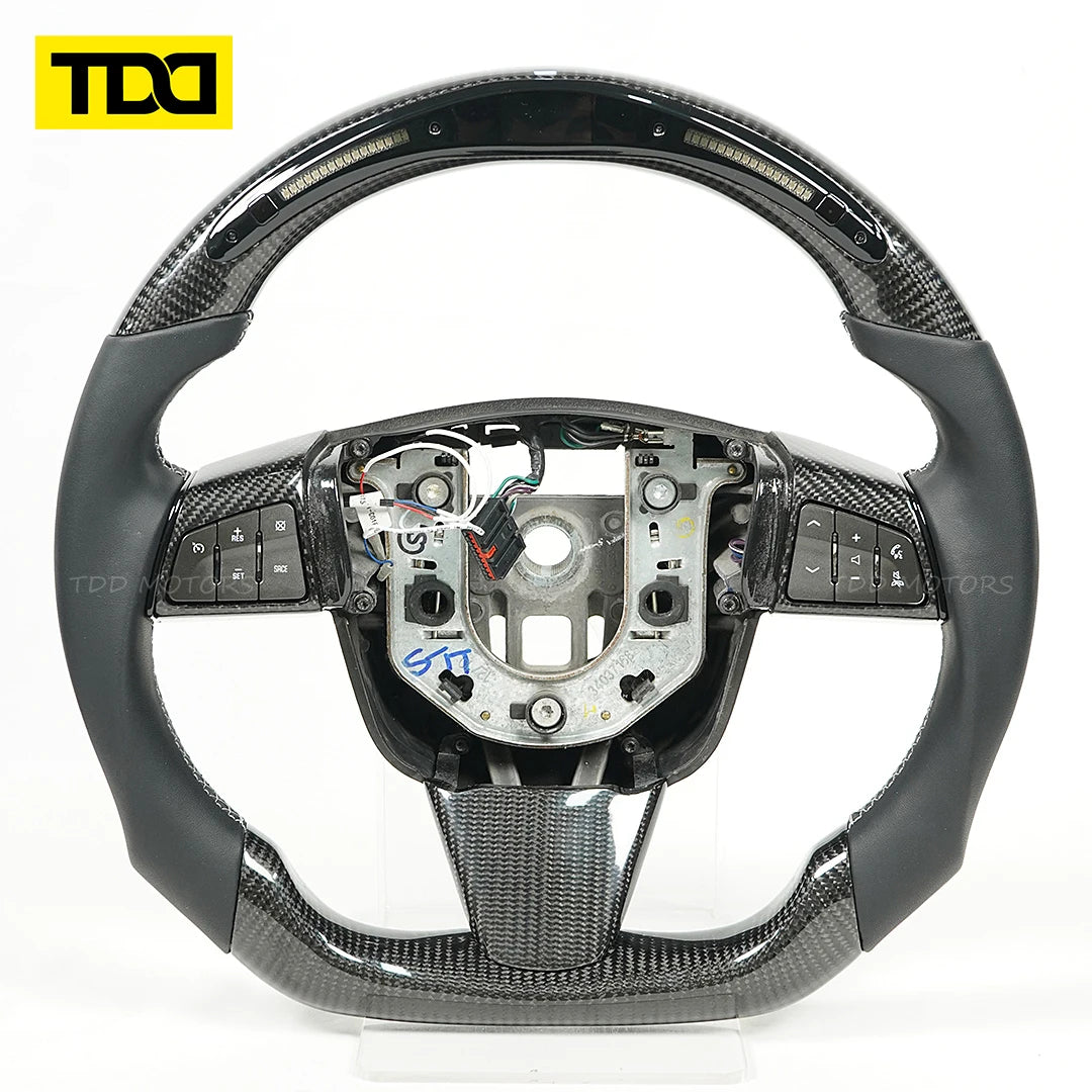 LuxRide™ LED Steering Wheel Customized  With Leather For Cadillac CTS CTS-V(2008-2012) SRX(2010-2012)