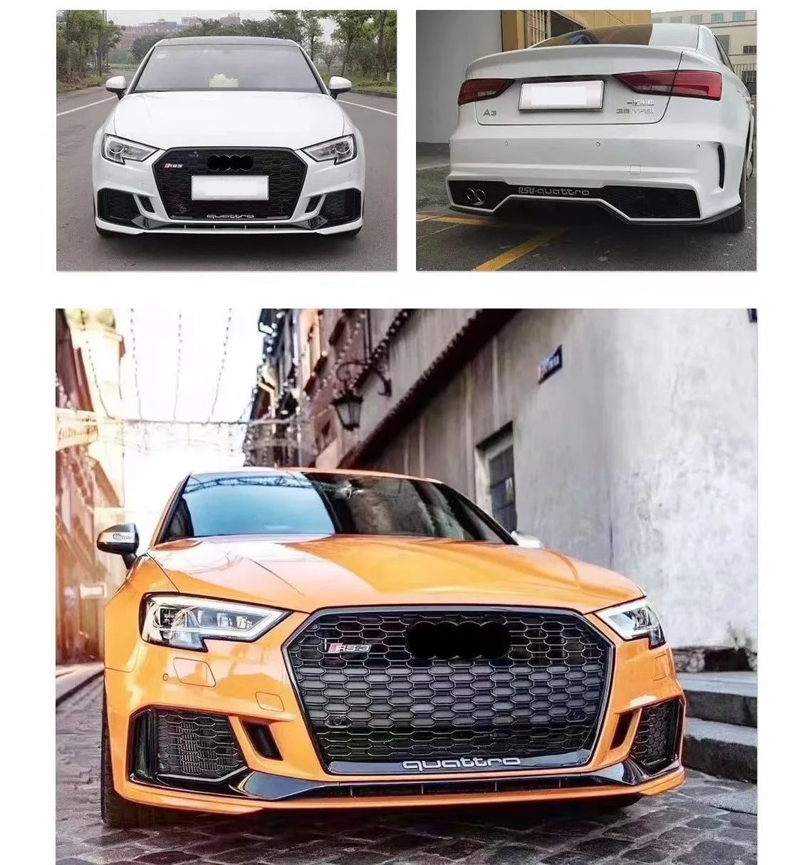 LuxRide™ Bodykit for Audi A3 8V 13-16 Old Change to New 17-19 RS3