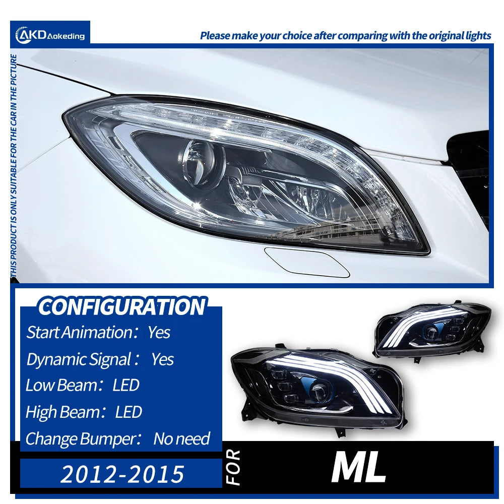 LuxRide™  Benz ML -class W164 LED Headlight 2012-2015