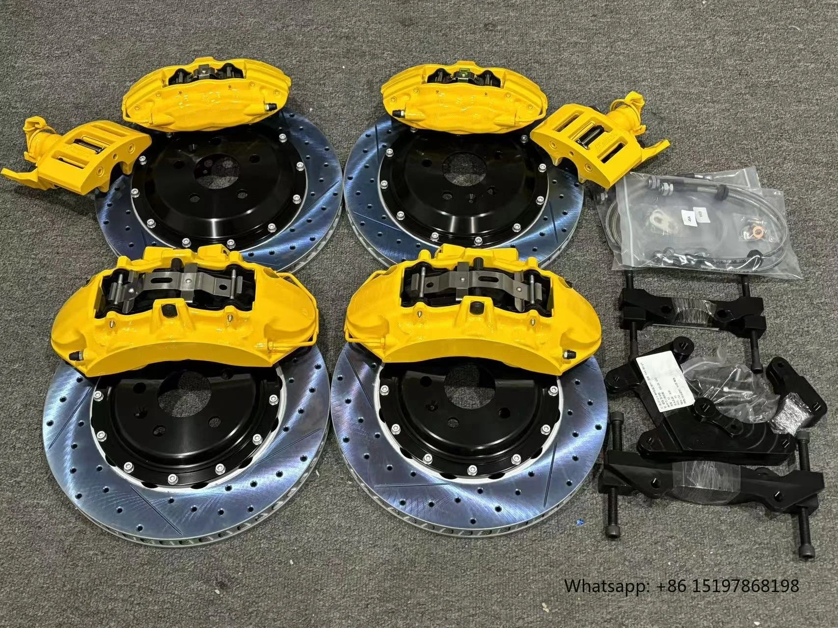 LuxRide™ Brake Kit with  Aluminium 6061 Bell and Bracket for VW  Tiguan Mk6 Gti   Passat B 8.5  Golf 7 Gte  Mk7 Golf  R