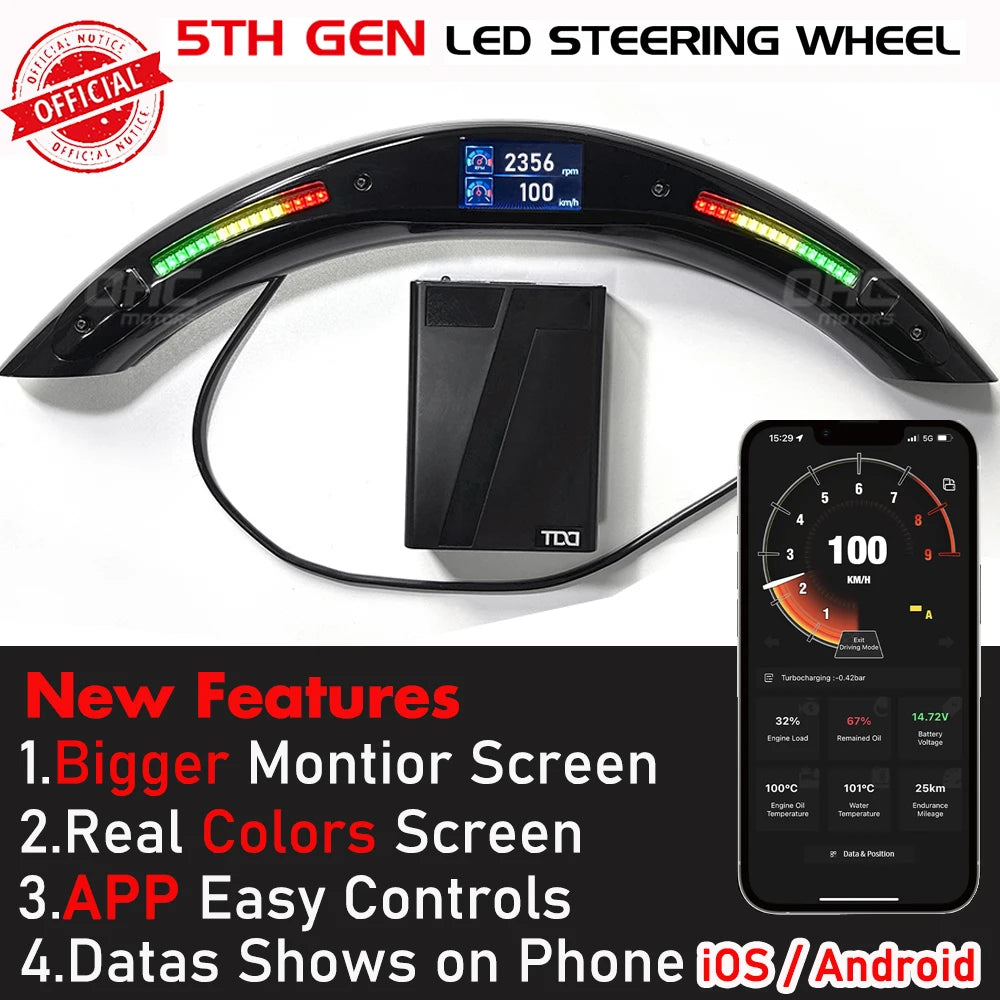 LuxRide™ Carbon Fiber galaxy  LED   Steering Wheel core with trim for Volkswagen VW Golf 7 GTI Golf R MK7 VW Polo Scirocco