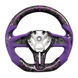 LuxRide™ Customized Forged LED Carbon Fiber Perforated Leather Steering Wheel Q60 QX55 Q50 2017 2024