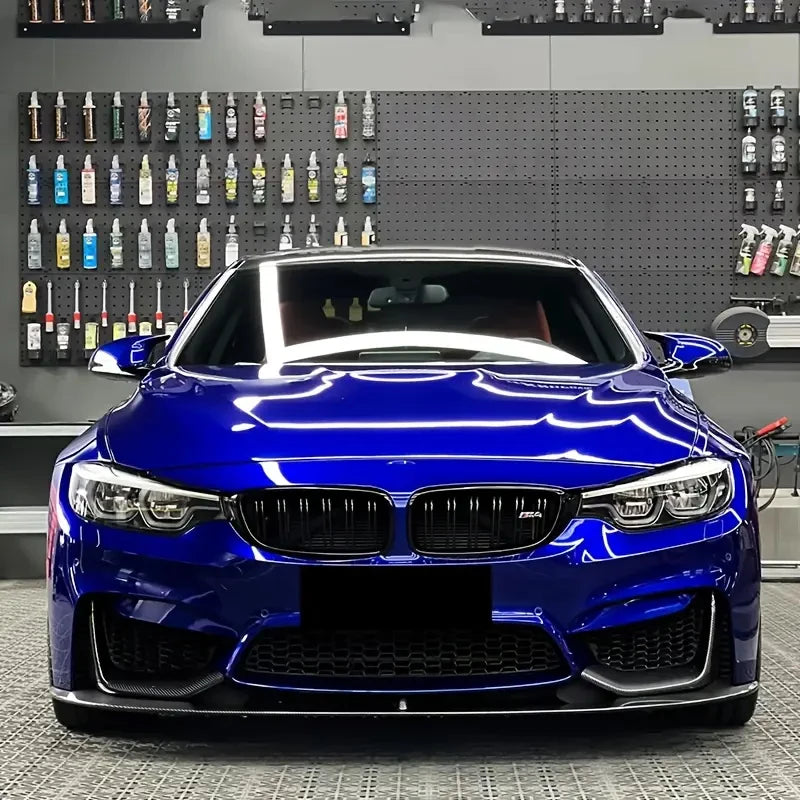 LuxRide™ Premium Candy Gloss Metal Dark Blue Vinyl Car Wrap Adhesive Film Decal with Air Release Bubble