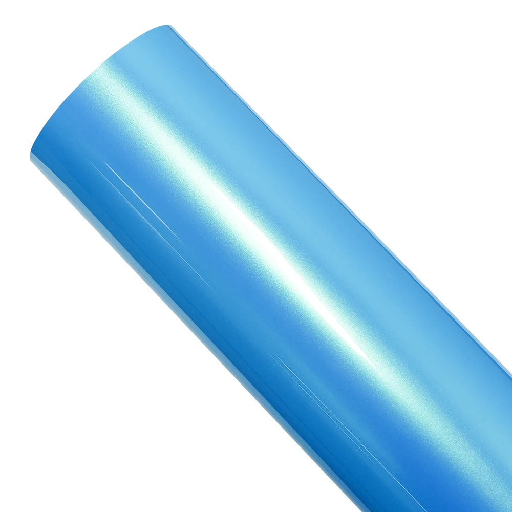 LuxRide™ Car Wrap Vinyl Film Multicolored Coral Sky Blue Color Change Stickers PET Bubble