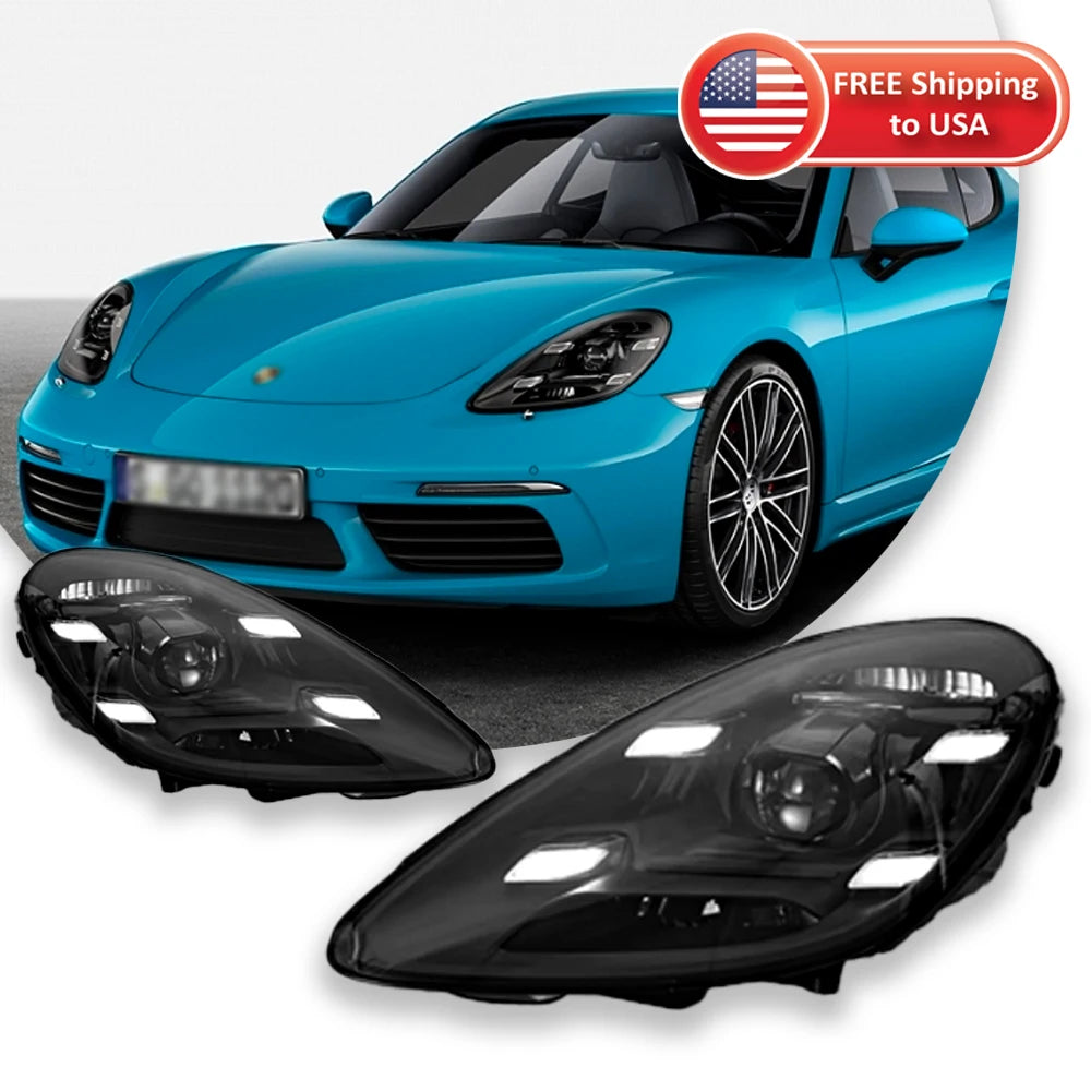LuxRide™   Porsche 718 Cayman Headlights Boxster 2016-2023