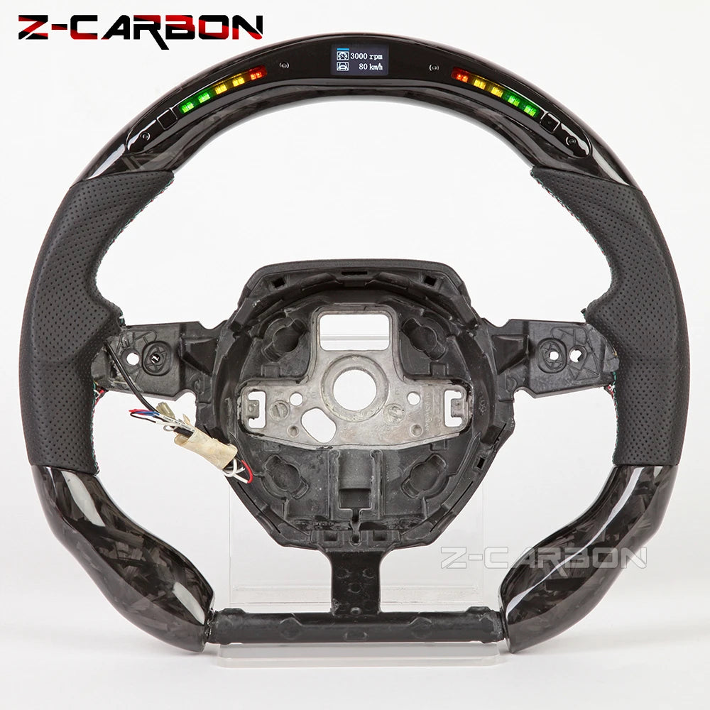 LuxRide™  LED Real Carbon Fiber Steering Wheel For 2016-2023 Lamborghini Huracán