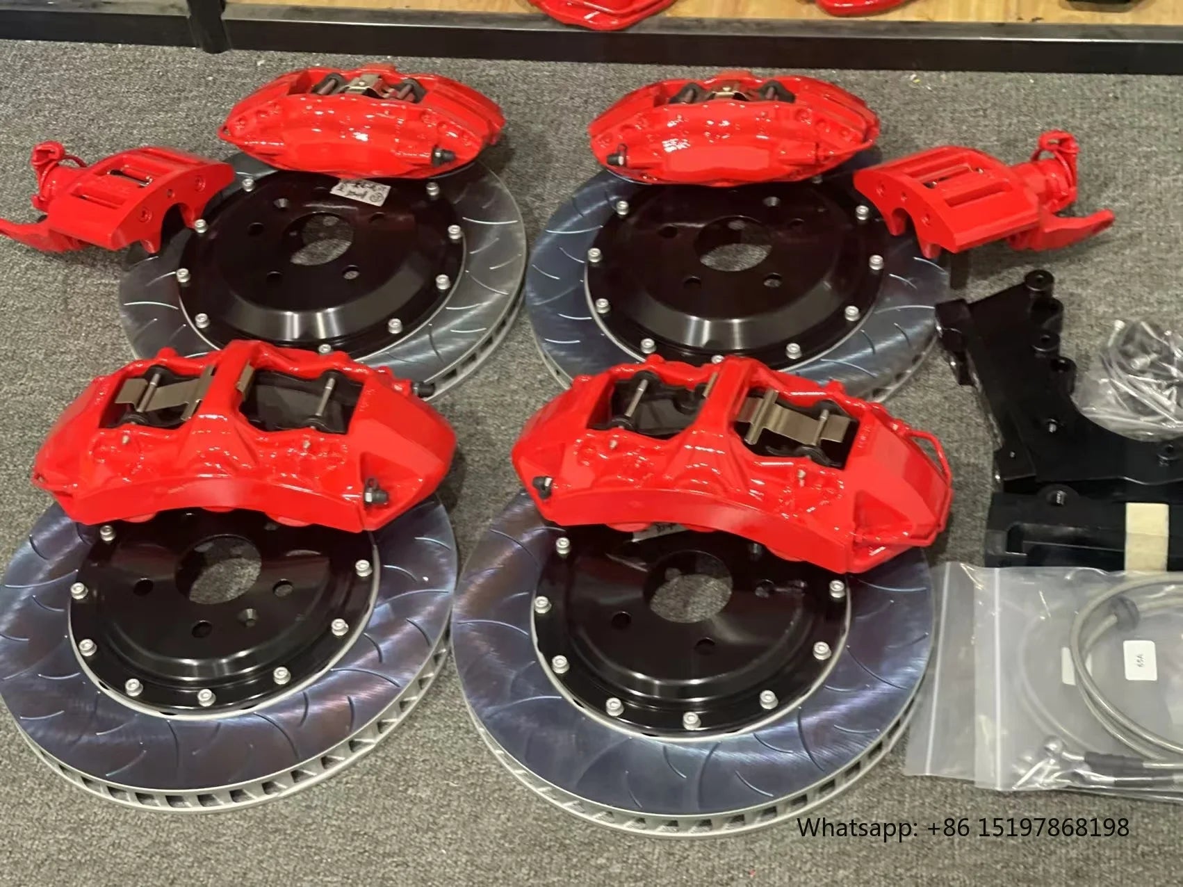 LuxRide™ Brake Kit with  Aluminium 6061 Bell and Bracket for VW  Tiguan Mk6 Gti   Passat B 8.5  Golf 7 Gte  Mk7 Golf  R