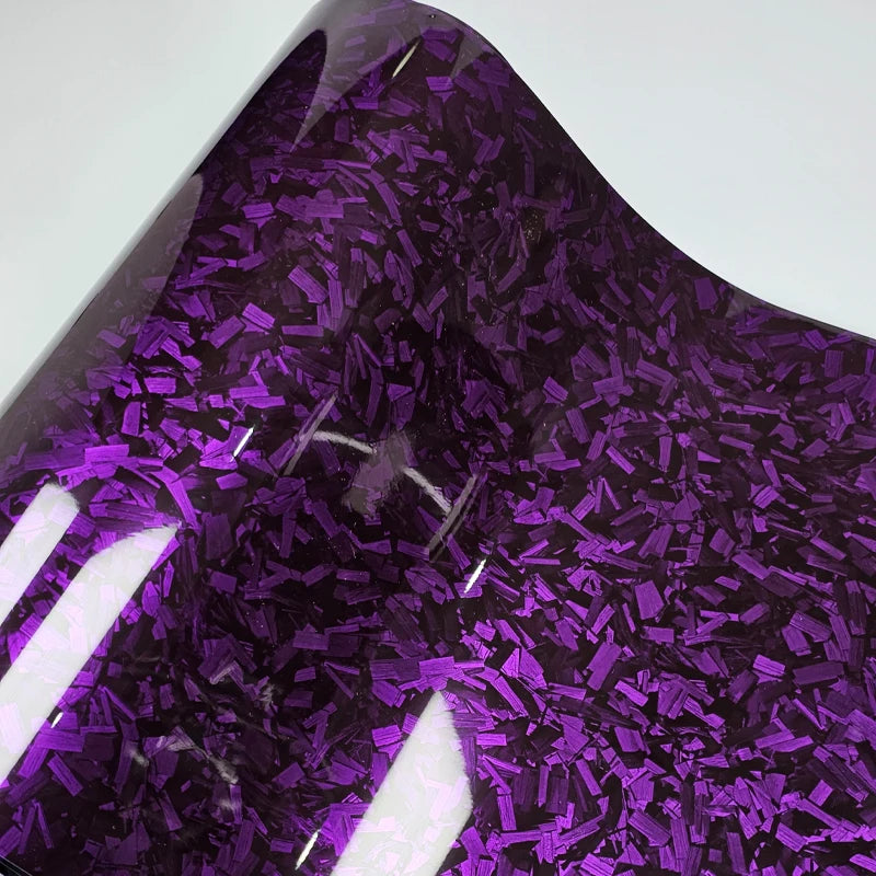 LuxRide™ High Glossy Purple Red Crystal Forged Carbon Fiber Wrapping Vinyl Film